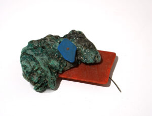 Sarah Drew 'Time and Tide brooches: found plastic, brass, copper, silver, ghostnet', £95 each