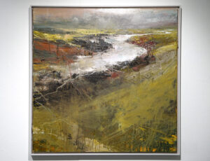 Jill Eisele 'Estuary', oil on canvas, 94 x 94cm, £2,400