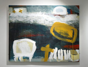 Karen McEndoo 'Crossing', acrylic on canvas, 120 x 150cm, £3,800