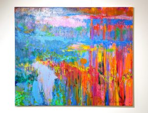 Teresa Pemberton ‘Floating Gardens’, oil on canvas, 100 x 120cm canvas, £2,700 