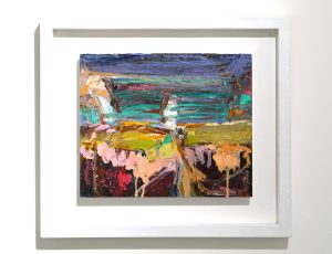 Teresa Pemberton ‘Path Down to Sea’, oil on panel, 19 x 30cm panel, £750