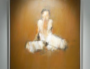 David Cottrell 'Sitting Figure', oil on canvas, 93 x 93cm, £1,260