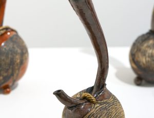 Valerie Kaufmann 'Strange Fruit III', stoneware ceramic & tenmoku glaze, 27 x 11 x 10cm, £345