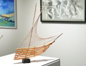 Jason Webb 'Bamboo Vessel (JW56)', bamboo & string, 40 x 44 x 9cm, £225