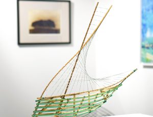 Jason Webb 'Bamboo Vessel (JW55)', bamboo & string, 38.5 x 43.5 x 9.5cm, £225