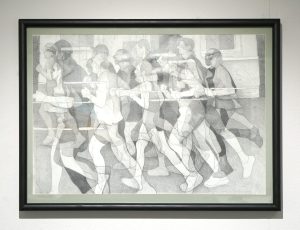 John S Garbutt '10K run', graphite, 62 x 85cm, £2,500