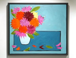 Iona Sanders 'Flowers From Home', acrylic on canvas, 70 x 80cm, SOLD