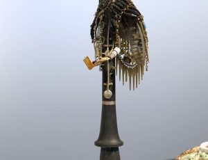 David Kemp 'Bird Bell & Book', assemblage, 60 x 25cm, £1,800