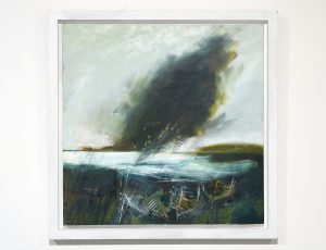 Peter Wray & Judy Collins 'Squall', oil & mixed media, 30 x 30cm, £525