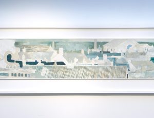 Jason Lilley 'Flooded Below for Twelve Months Flooded Above for One (St. Just)', oil on board, 59.5 x 203cm, SOLD