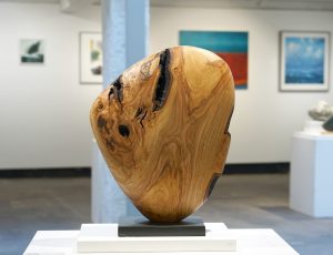 Mark Verry 'Cherry Drop', cherry wood on slate, 50 x 38 x 18cm, £1,800