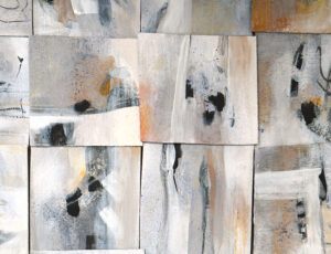 Sue Davis 'Rise' (detail), Mixed media on board, 20pcs, 150 x 150cm, £5,200
