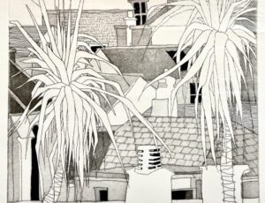 Jason Lilley 'Between Palms', Etching, £140