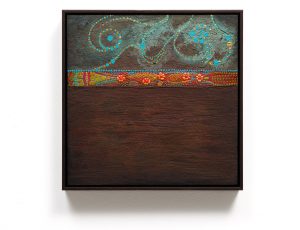 Stephanie Sandercock ‘Prayers in the Wind’, Mixed media with 24ct Gold, 32 x 32cm, £780 Stephanie Sandercock ‘Prayers in the Wind’, Mixed media with 24ct Gold, 32 x 32cm, £780