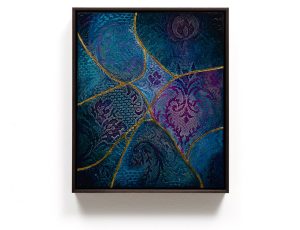 Stephanie Sandercock ‘Healing Threads’, Mixed media with 24ct Gold, 32.5 x 27.5cm, SOLD Stephanie Sandercock ‘Healing Threads’, Mixed media with 24ct Gold, 32.5 x 27.5cm, SOLD