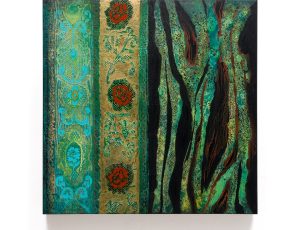 Stephanie Sandercock ‘The Tree Remembers’ - Every hand, every heartbeat, every hope. Whisperings, rememberings, incantations. Names softly spoken, emotions pouring forth. Mixed media with 24ct Gold, 70 x 70cm, £3,500 Stephanie Sandercock ‘The Tree Remembers’ - Every hand, every heartbeat, every hope. Whisperings, rememberings, incantations. Names softly spoken, emotions pouring forth. Mixed media with 24ct Gold, 70 x 70cm, £3,500