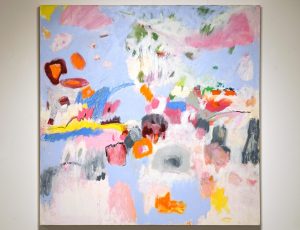 Suzanne Bethell ‘Windblown 3’, Mixed media on canvas, 100 x 100cm, £1,850