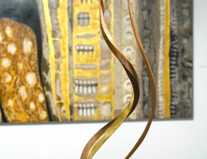 Julie Moselen 'Whispers in the Wood', Bronze and 23.5ct Gold, 30 x 30 x 100cm, SOLD Julie Moselen 'Whispers in the Wood', Bronze and 23.5ct Gold, 30 x 30 x 100cm, SOLD