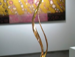 Julie Moselen 'Silent Song', Bronze and 23.5ct Gold, 30 x 30 x 90cm, SOLD Julie Moselen 'Silent Song', Bronze and 23.5ct Gold, 30 x 30 x 90cm, SOLD