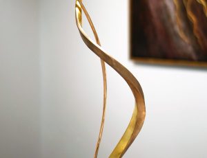 Julie Moselen 'Woven Wishes', Bronze and 23.5ct Gold, 30 x 30 x 50cm, £2,600 Julie Moselen 'Woven Wishes', Bronze and 23.5ct Gold, 30 x 30 x 50cm, £2,600