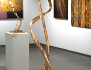 Julie Moselen 'Weaving Magic into Dreams', Bronze, 40 x 40 x 130cm, £7,950 Julie Moselen 'Weaving Magic into Dreams', Bronze, 40 x 40 x 130cm, £7,950