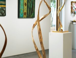 Julie Moselen 'Weaving Magic into Dreams', Bronze, 40 x 40 x 130cm, £7,950 Julie Moselen 'Weaving Magic into Dreams', Bronze, 40 x 40 x 130cm, £7,950