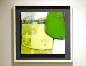 Bruce Timson ‘The Walk from Ayr down into Town’, (2024), Acrylic and mixed media on Plywood, 30 x 30.5cm, SOLD