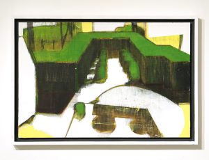 Bruce Timson ‘Castel Gandolfo II’, (2024), Acrylic, Ink and Chinagraph on Plywood, 40 x 60cm, £700