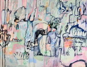 Suzanne Bethell 'Hellelujah (Leonard Cohen)', Oil stick & acrylic on canvas, 140 x 160cm, £6,000 