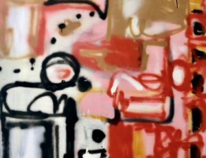 Suzanne Bethell 'The Beat', Spray paint on canvas, 100 x 100cm, £1,500