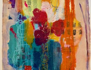 Suzanne Bethell 'Untitled 2024', Mixed media on khadi paper 37cm x 37cm, £480