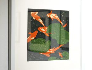 Sally Cole ‘Beneath the Surface’, (2019), Linocut, 25.5 x 25.5cm, SOLD