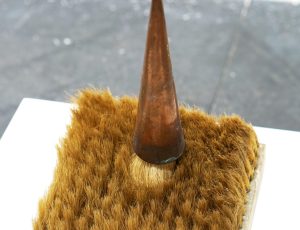 Andrew Lanyon 'Lift Off', (2007), Two brushes and copper cone, 22 x 15 x 15cm, SOLD