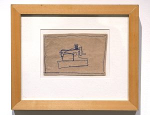 Sam Lanyon ‘Sewing Machine’, (c. 1991), Cotton, 9 x 13cm, SOLD