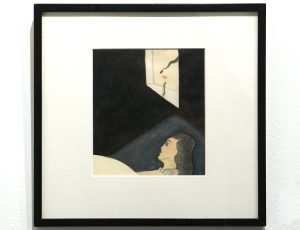 Andrew Lanyon ‘A Dream of Time I’, (2023), Oil & pencil, 15.5 x 13.5cm, £2,000