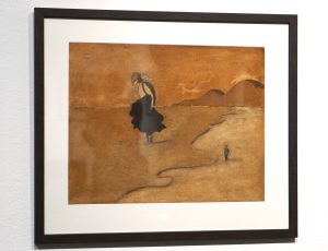 Andrew Lanyon ‘The Sculpture of Liberty’, (2025), Oil and pencil, 30.50 x 38.5cm, £2,750