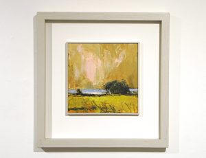 Jill Eisele ‘Spring Shower’, Oil on board, 40 x 40cm, £490