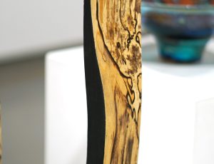 Mark Verry ‘Dapple III’, Birch on slate, 10 x 8 x 35cm, £220