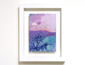 Sophie Fraser ‘Carn Galva Glowing’, Oil on canvas board, 27 x 22cm, £180