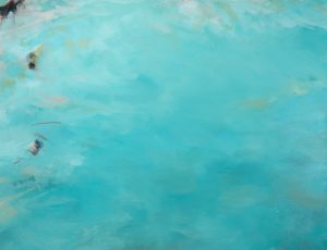 Alison Orchard 'Into The Blue', Mixed media on canvas, 101 x 101cm