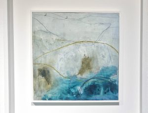 Bev Campbell 'Fulmar Flight on Point O'Stoodle', Acrylic on cradled panel, 49.5 x 49.5cm, SOLD