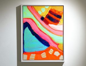 Kimmy Hussey 'Copperhouse', Acrylic and oil pastel on canvas, 30 x 40cm, £495