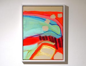 Kimmy Hussey 'Sheep Dip', Acrylic and oil pastel on canvas, 30 x 40cm, £495
