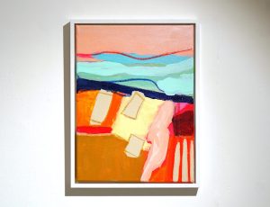 Kimmy Hussey ‘St Uny’, Acrylic and oil pastel on canvas, 30 x 40cm, £495
