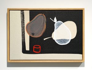 Jessica Cooper ‘Little Red Tin’, Acrylic on canvas, 23 x 33cm, SOLD