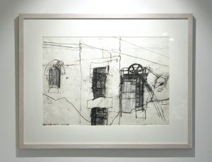 Jennifer Semmens ‘Showery Afternoon at Levant’, Conte pencil drawing, 61 x 78cm, £600