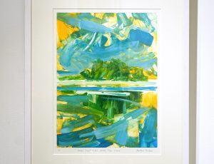 Jonathan Parnham ‘Amber Light Cast Across Tern Island’, Oil based monotype print, 59.5 x 48.5cm, £570