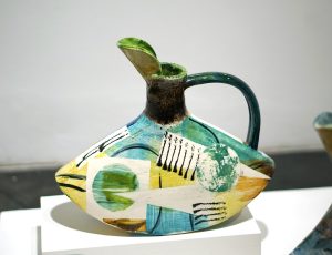 Paul Jackson ‘Rocking Jug 'Madrugada’’, Earthenware, 28 x 27cm, £650
