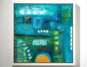 Mandy Kness ‘Coastal Dreams’, Mixed media, 55 x 55cm, £650