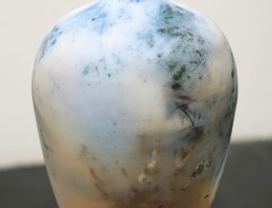 Gail Cooper ‘Large Porcelain Pebble Vase’, Porcelain, saggar fired, liquid quartz, 19 x 30cm, £195
